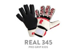 Real 345 Pro Grip Keepershandschoenen Wit/zwart KIDS