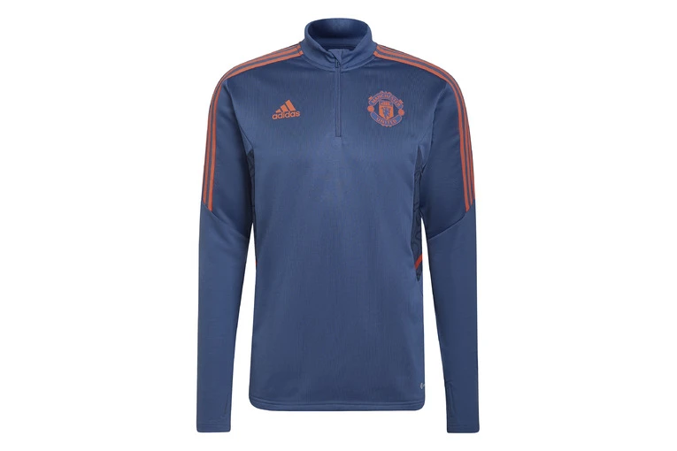Adidas Manchester United Condivo 22 Training Longsleeve Crew Blue Heren