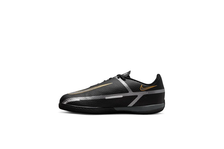 Nike Jr. Phantom GT2 Academy IC Voetbalschoen Zwart/goud KIDS - Afbeelding 2