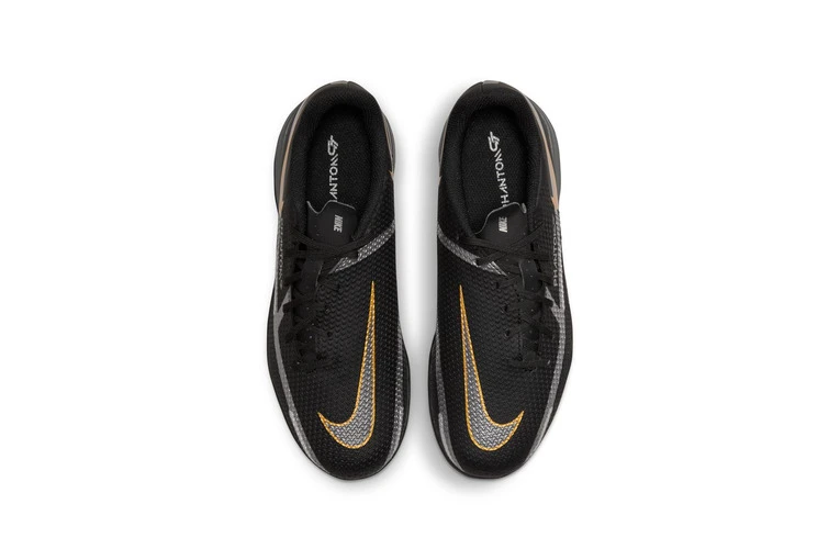 Nike Jr. Phantom GT2 Academy IC Voetbalschoen Zwart/goud KIDS - Afbeelding 4