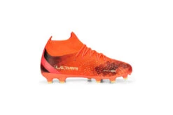 Puma ULTRA PRO FG/AG Voetbalschoenen Fiery Coral-Fizzy Light-Puma Black KIDS