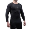 Elite Basic Defensive Shield Three Quarter Sleeve Compressietrui Zwart Heren
