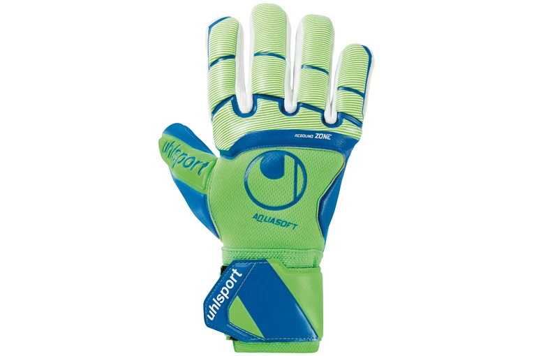 Uhlsport Aquasoft HN Keepershandschoen Fluogroen/pacific Blue