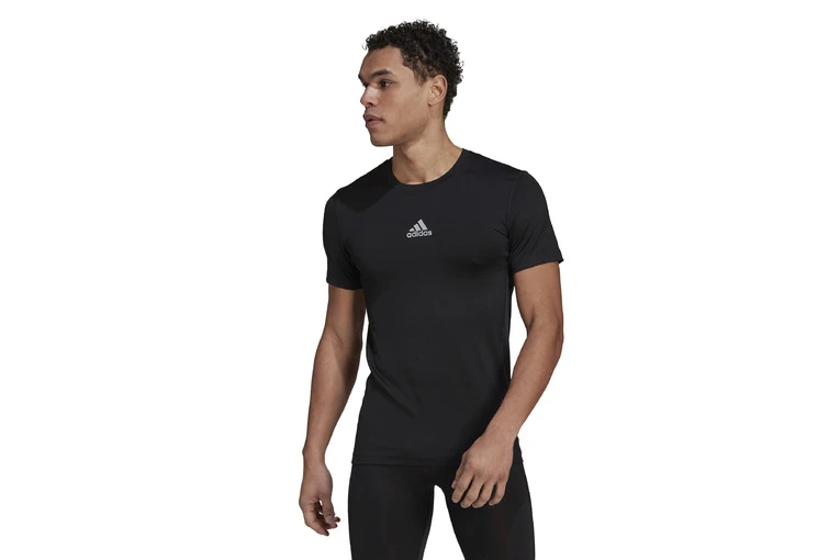 Adidas Techfit Compression Voetbalshirt Zwart Heren
