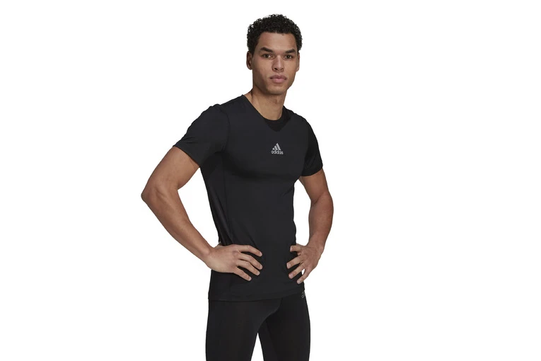 Adidas Techfit Compression Voetbalshirt Zwart Heren - Afbeelding 3