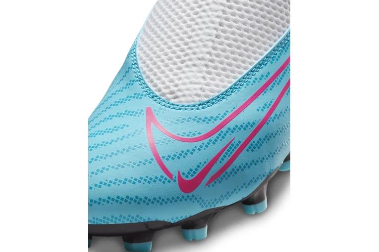 Nike Jr. Phantom GX Academy Dynamic Fit MG Voetbalschoenen Baltic Blue/Wit/Laser Blue/Pink Blast KIDS - Afbeelding 5