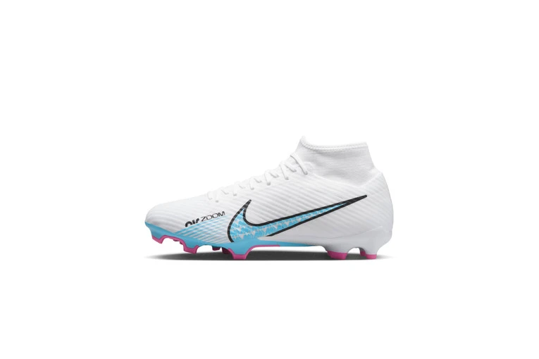Nike Zoom Mercurial Superfly 9 Academy MG Voetbalschoenen Wit/Pink Blast/Baltic Blue Heren - Afbeelding 2