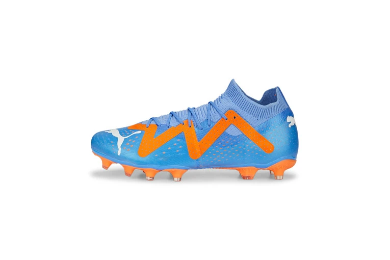 Puma FUTURE Match FG/AG Voetbalschoenen Blue Glimmer-PUMA White-Ultra Orange Heren - Afbeelding 2