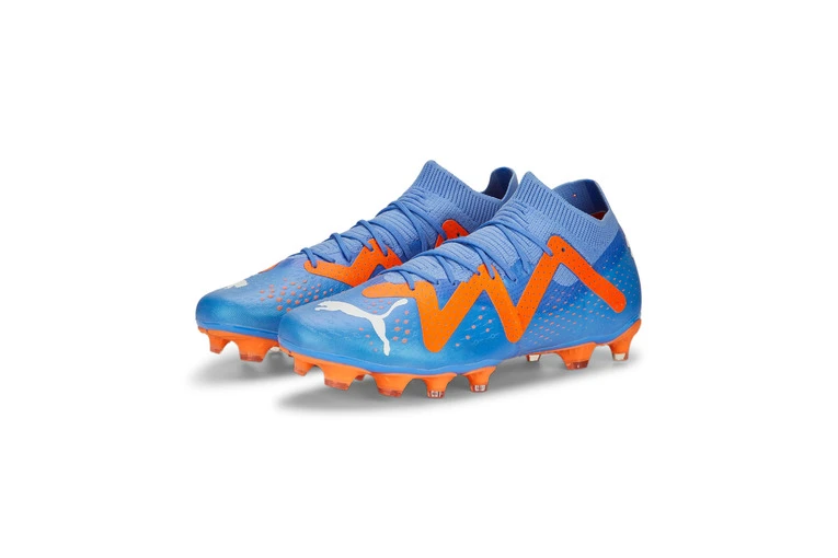 Puma FUTURE Match FG/AG Voetbalschoenen Blue Glimmer-PUMA White-Ultra Orange Heren - Afbeelding 3
