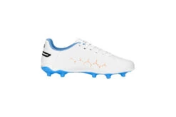 Puma KING Match FG/AG Voetbalschoen Wit/blue Glimmer KIDS