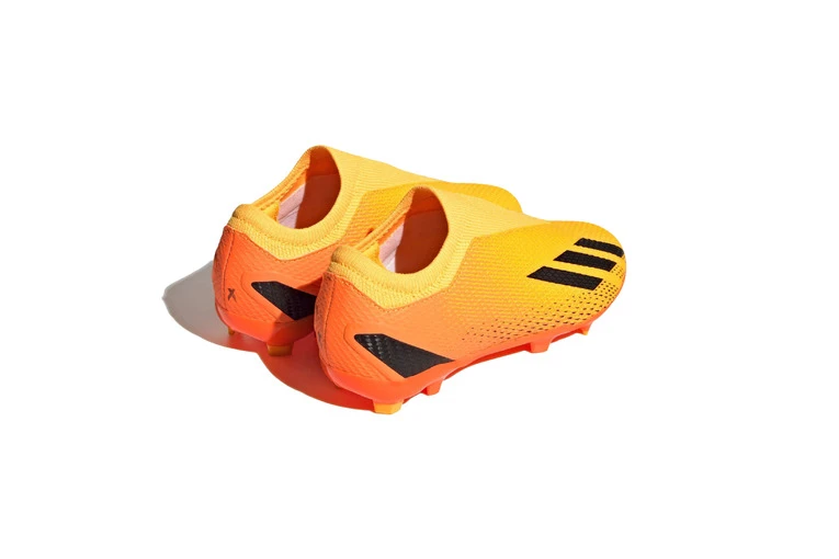 Adidas X Speedportal.3 Veterloze Firm Ground Voetbalschoenen Solar Gold / Core Black / Team Solar Orange KIDS - Afbeelding 5